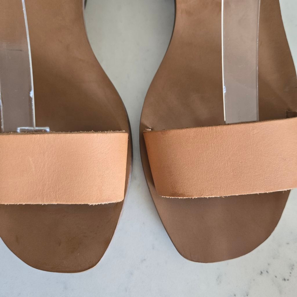 Women's Madewell Sandals Size 8.5 Tan and Black Stacked Color - Picture 14 of 14